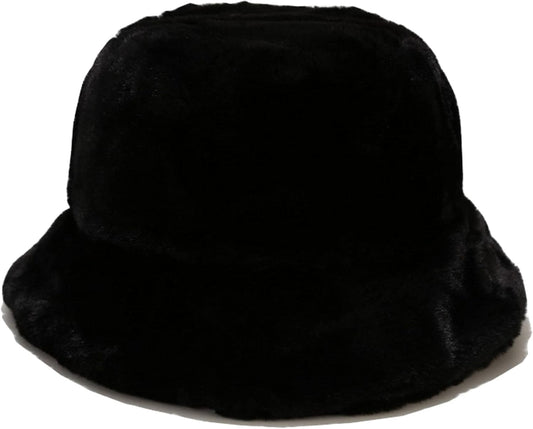Women'S Winter Faux Fur Fuzzy Warm Bucket Hat