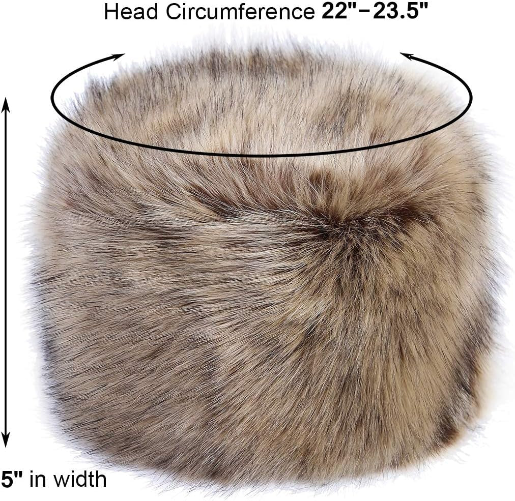 Women'S Winter Faux Fur Cossak Russian Style Hat Warm Cap