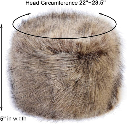 Women'S Winter Faux Fur Cossak Russian Style Hat Warm Cap