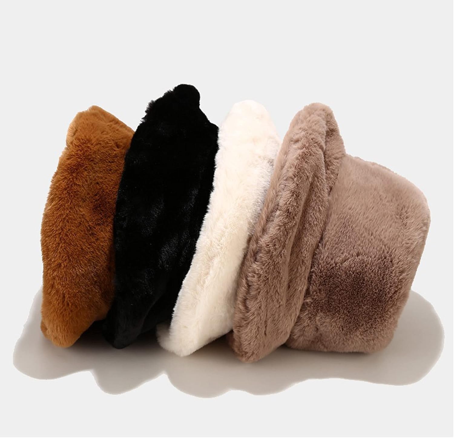 Women'S Winter Faux Fur Fuzzy Warm Bucket Hat