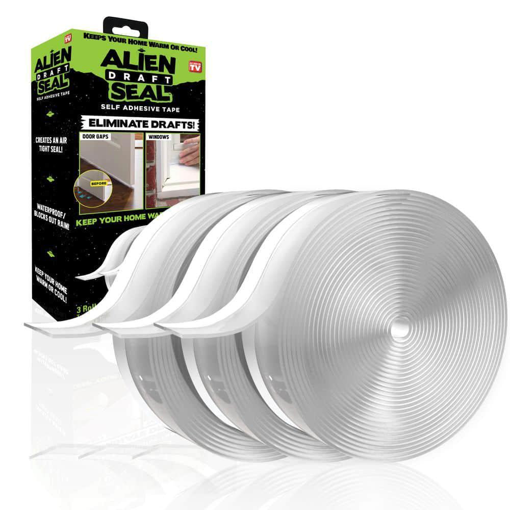 Alien Seal 1.4 In. X 49 Ft. Transparent Anti-Draft Insulation Seal Tape (3-Pack)