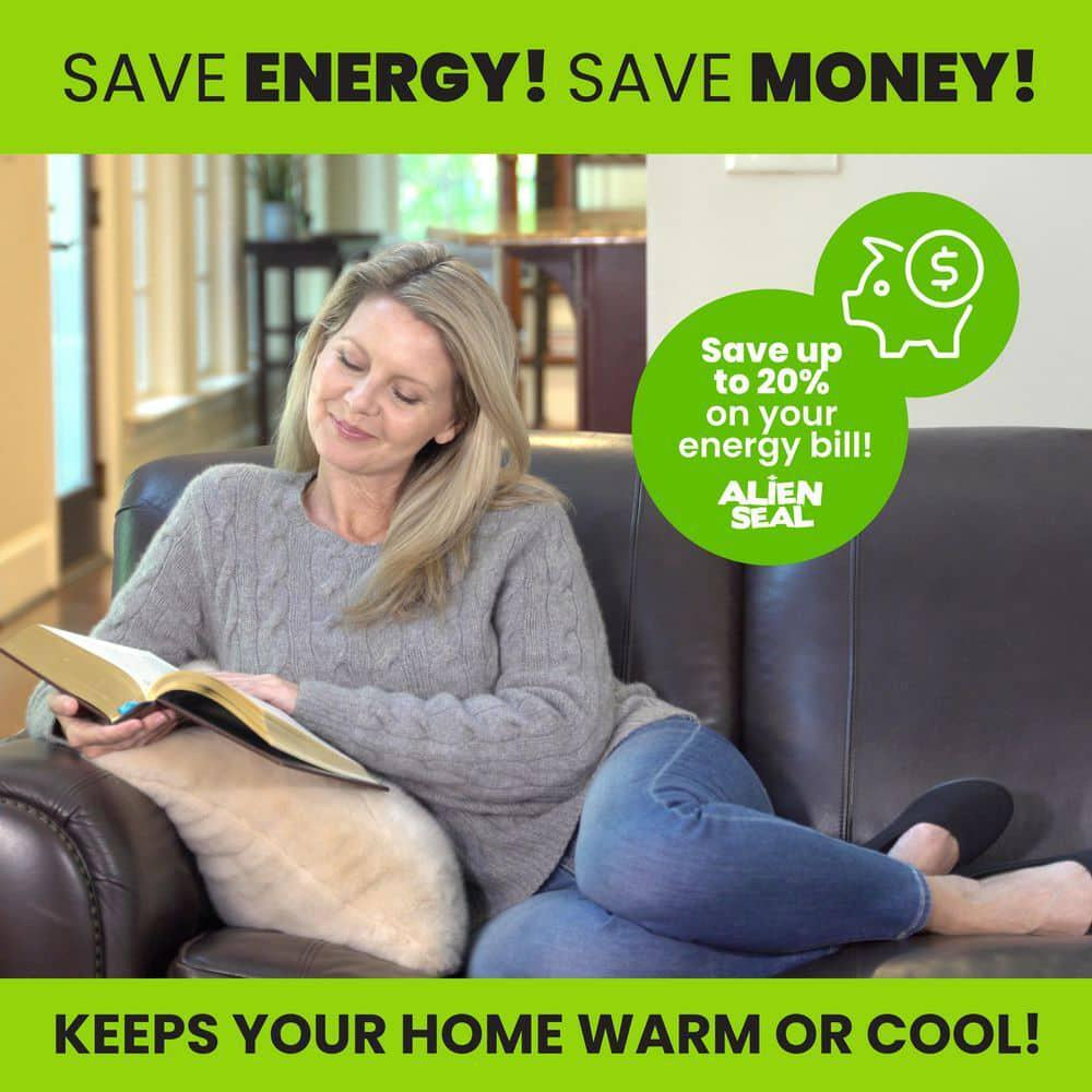 Alien Seal 1.4 In. X 49 Ft. Transparent Anti-Draft Insulation Seal Tape (3-Pack)