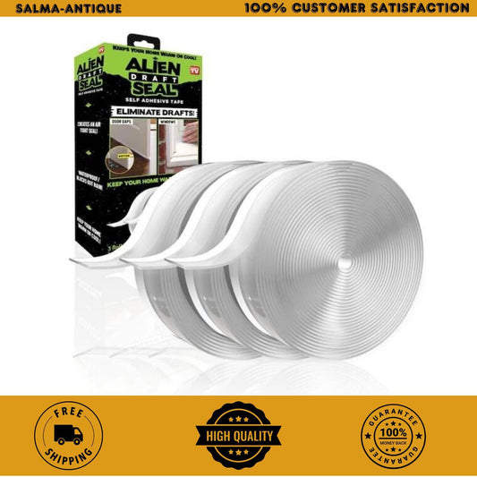 Alien Seal 1.4 In. X 49 Ft. Transparent Anti-Draft Insulation Seal Tape (3-Pack)