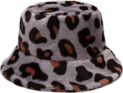 Women'S Winter Faux Fur Fuzzy Warm Bucket Hat
