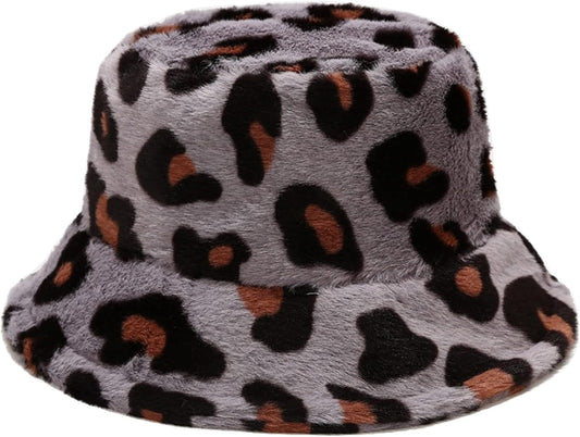 Women'S Winter Faux Fur Fuzzy Warm Bucket Hat